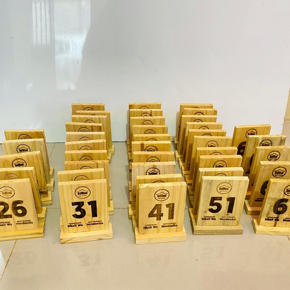 Wooden Laser Engraved Cafe Resto Table Numbers | Shopee Philippines