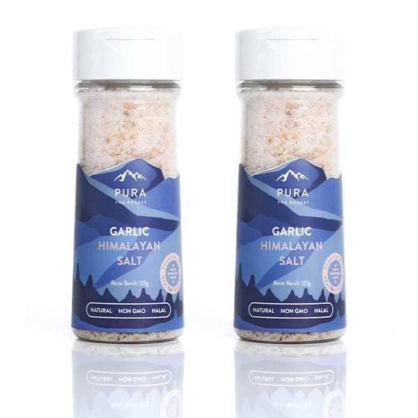 Pura Himalayan Salt Garlic and Pepper Natural Himalayan Salt 125 gr ...