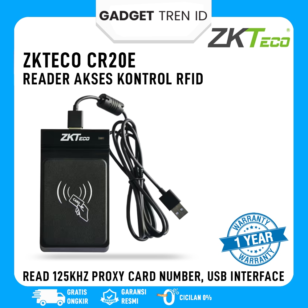 MESIN Zkteco CR20E Original Encoder Access Card Registration Machine ...