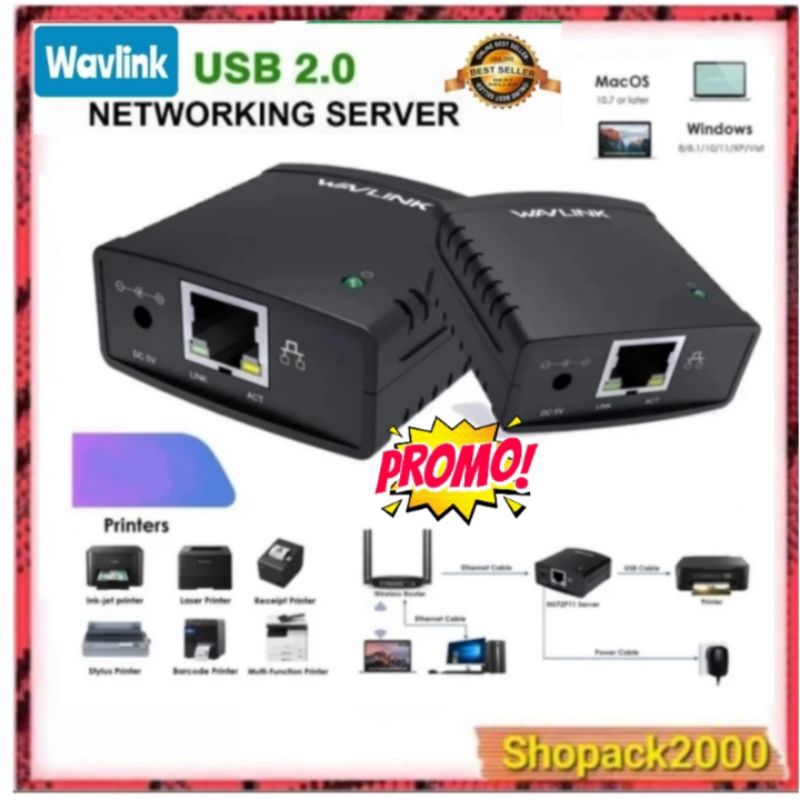 Print a USB Server Wavlink 100Mbps Ethernet to USB Sharing Printer ...