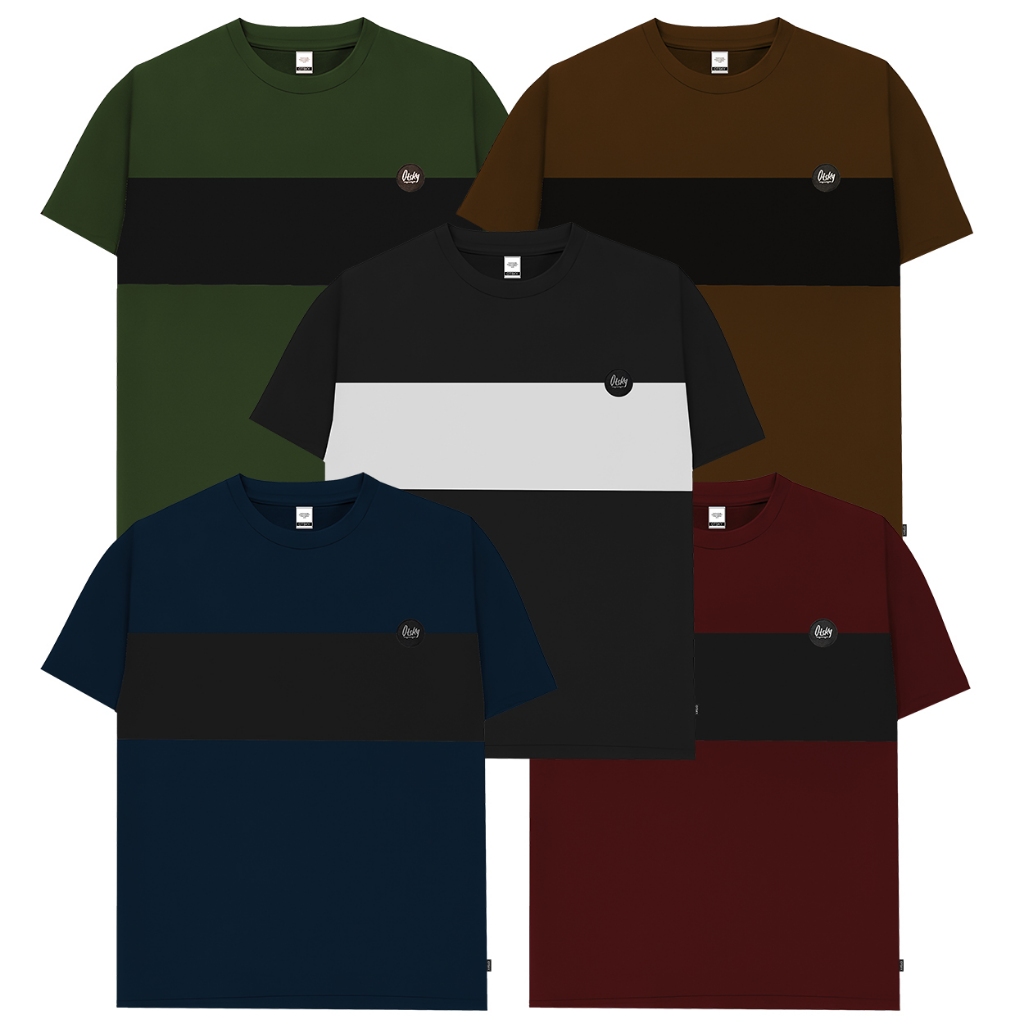 Otsky Men's T-shirt Small Logo Mid Color Cotton Combed 24s (F) | Shopee ...