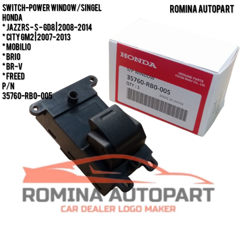 MOBILIO POWER WINDOW CHILD SINGLE SWITCH | BRIO BRIO | BR-V | FREED 1PC ...