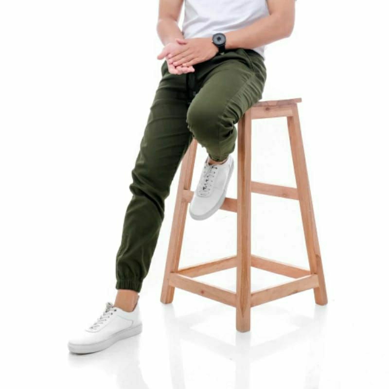 Long catton chino joggers for adult men/women | Shopee Philippines