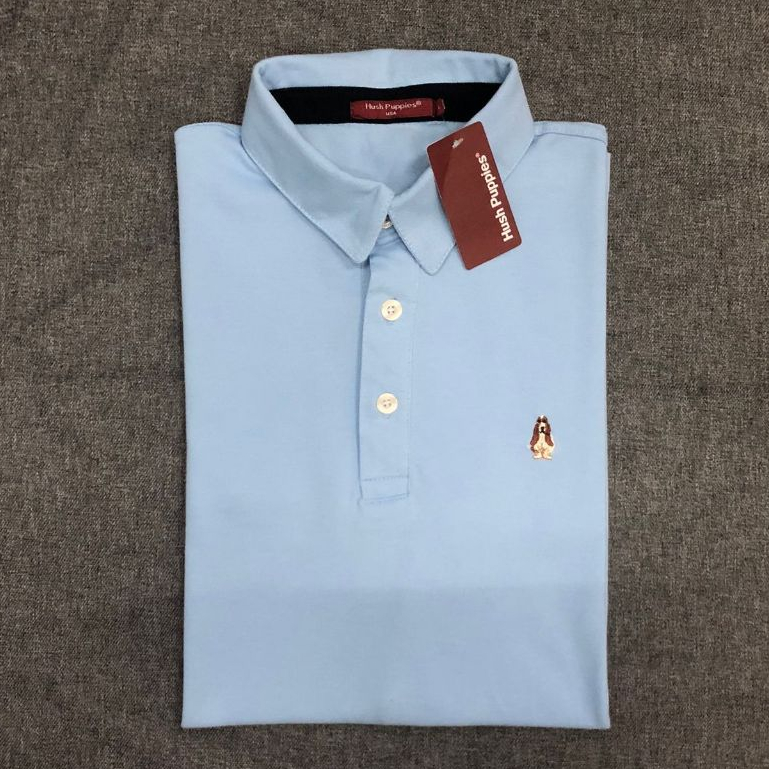 Hush Puppies Collar Shirt Sky Blue Basic Polo Shirt Men S Polo Shirt Shopee Philippines