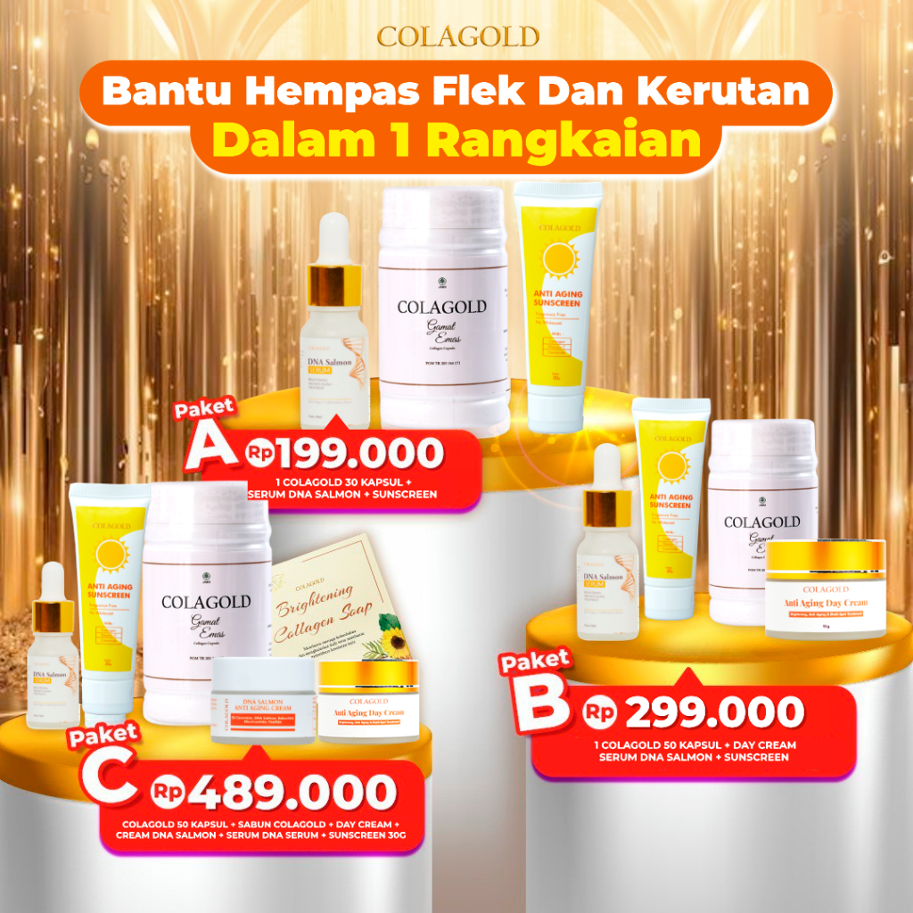 HITAM Anti-black Spots Package COLLAGEN GAMAT Gold Brightening ORIGINAL ...