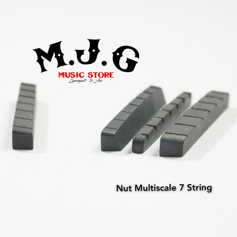 Multiscale black tusQ 7 string graptech style electric guitar nut ...