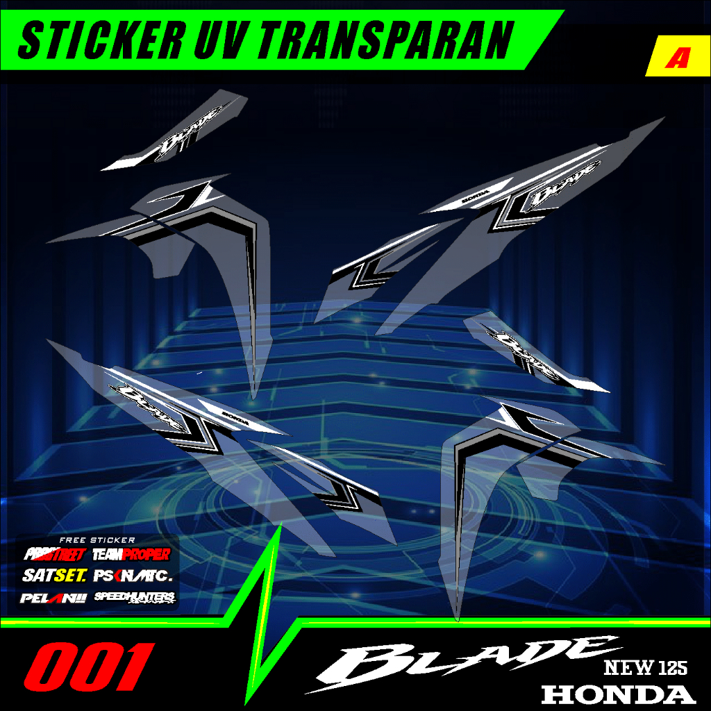 Blade 125 Striping Sticker - New HONDA Blade Motorcycle Sticker ...