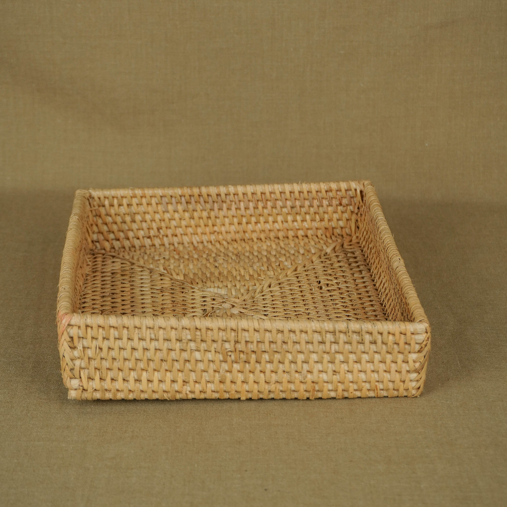 Jalin Alam Rattan Square Mini Tray / Rattan Tray / Woven Tray / Rattan ...