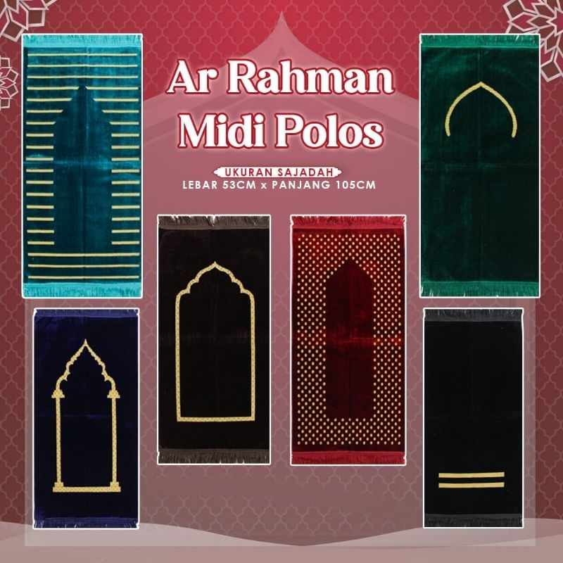 Plain Turkey Midi Prayer Rug/Ar Rahman Plain Midi Prayer Rug | Shopee ...