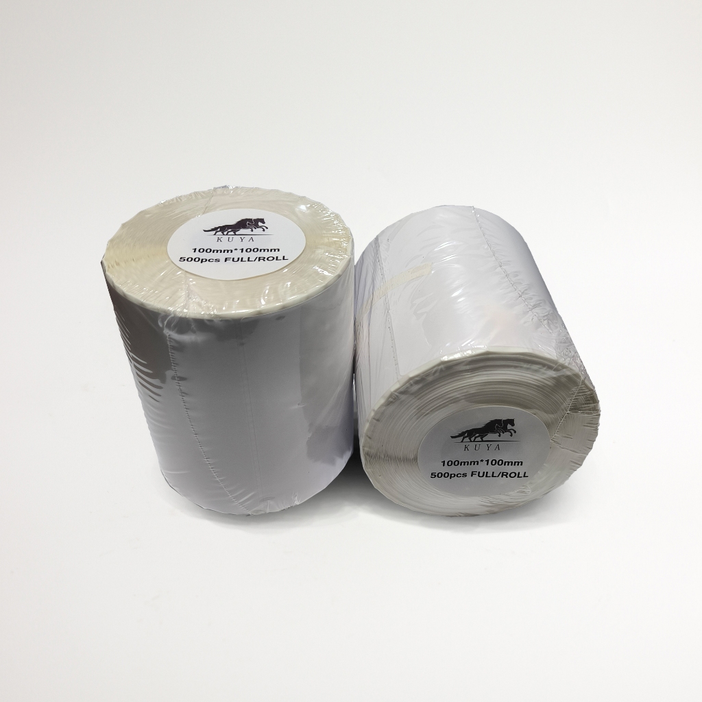 Thermal Paper Receipt Label Sticker 100x100 Barcode 500PCS | Shopee ...