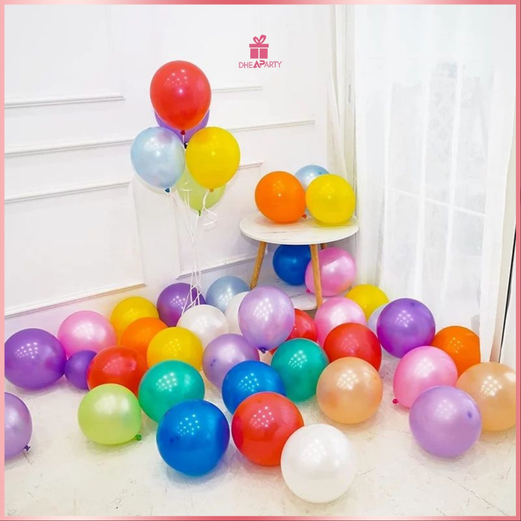 DP Metallic Latex Balloons 10 Inch Birthday Balloon/s, 50 Pieces BLN03 ...