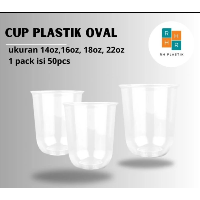 CUP/ SLIM/ OVAL/ OVAL PLASTIC CUP 14oz,16oz, 18oz, 22oz | Shopee ...