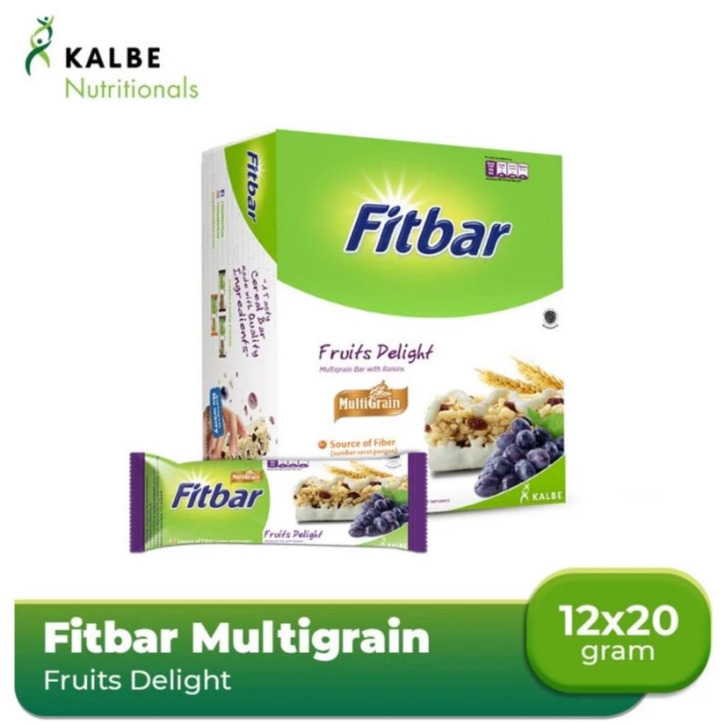 Fitbar MULTIGRAIN - FRUITS DELIGHT - 1 BOX (12Pcs x 20g) | Shopee ...