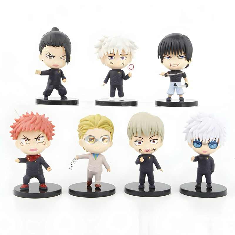 Jujutsu Kaisen ZERO Action Figure: Cute Kawaii Version: Geto, Inumaki ...