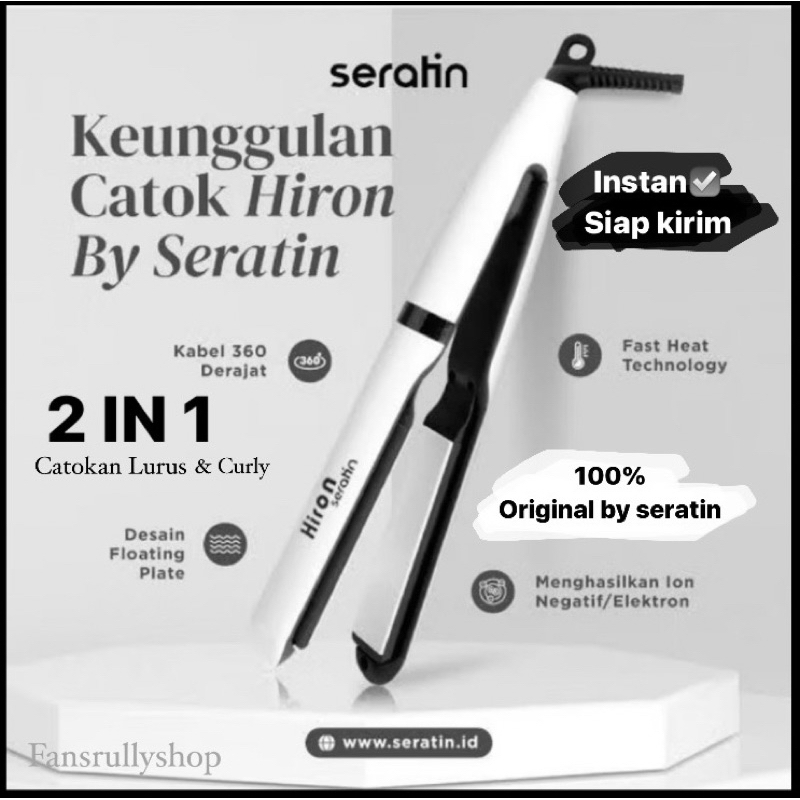 Hiron By Seratin Hair Straightener Ceramic Plate Hair Straightener ...