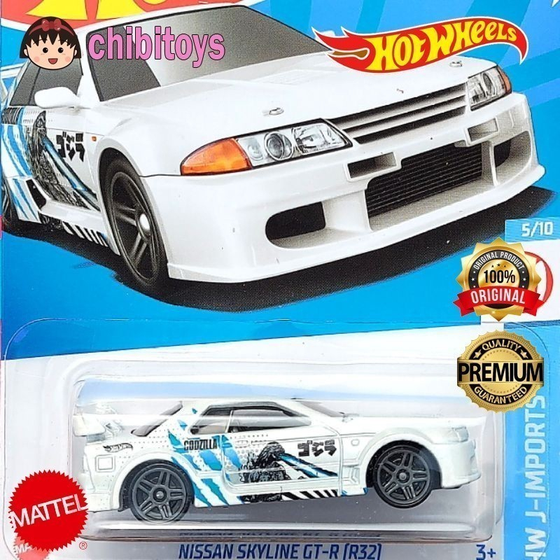 PUTIH Hot Wheels Nissan Skyline GT-R R32 White 2023 Godzilla Sport Car ...