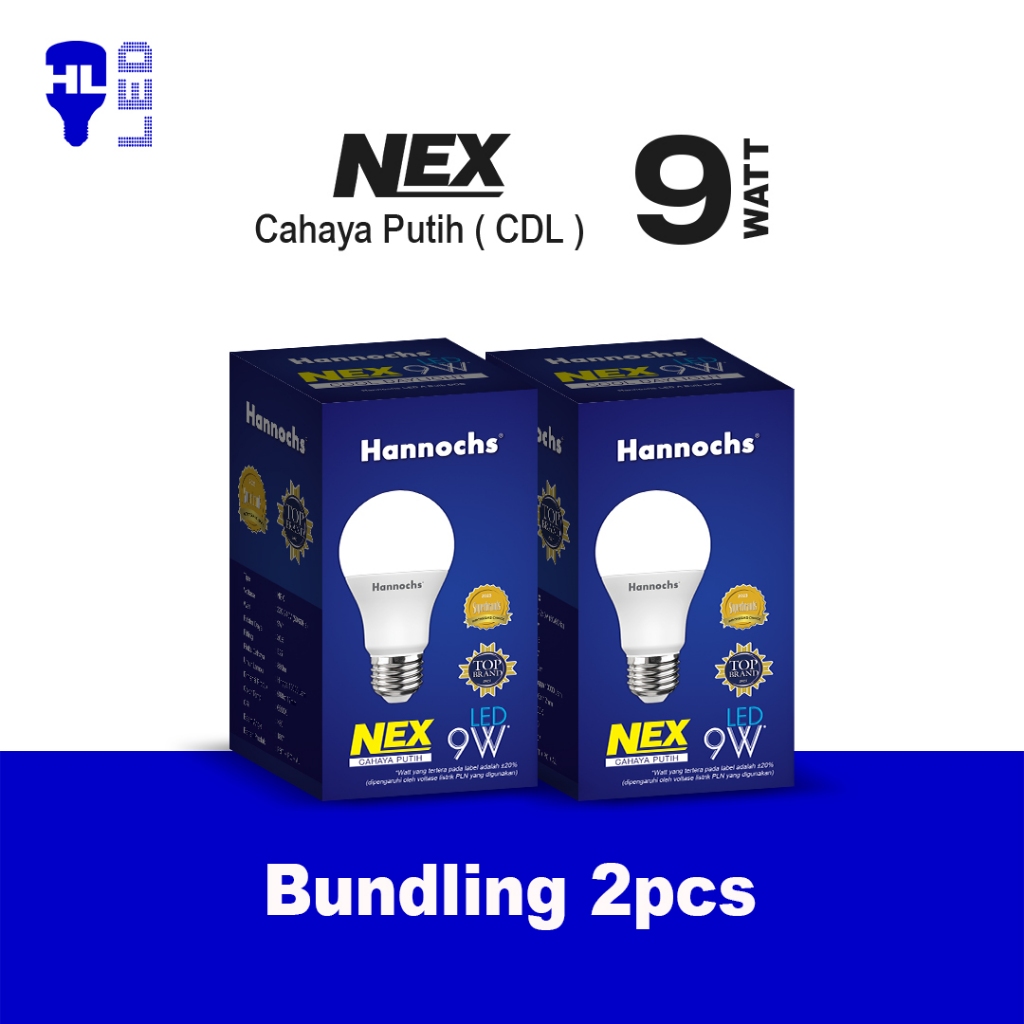 PUTIH CAHAYA New!!! NEX 9W LED Bulb White Light Package Contents 2pcs ...