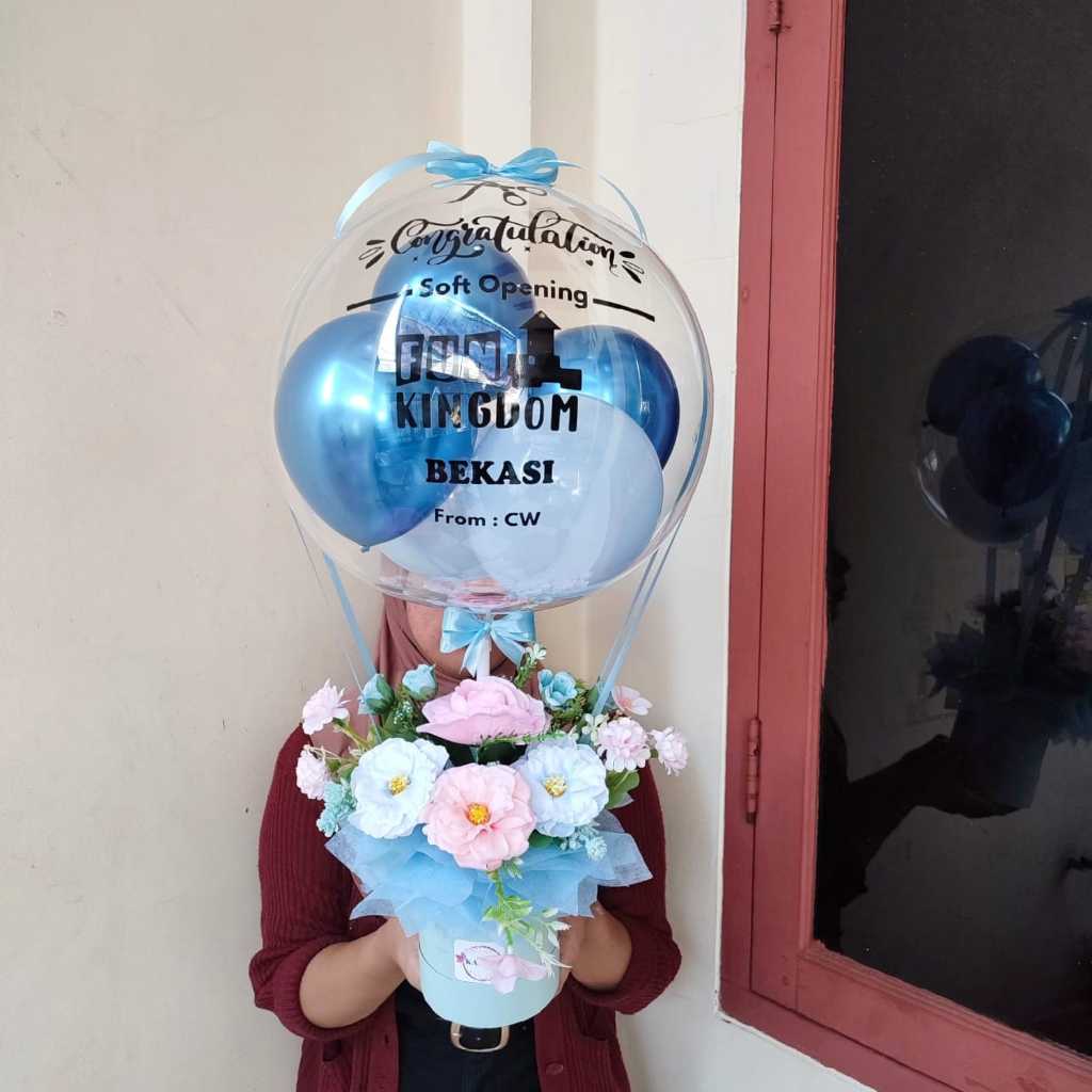 Balloon Bouquet Bucket Balloon Small flowers ARTIFICIAL bloom box Aurum ...