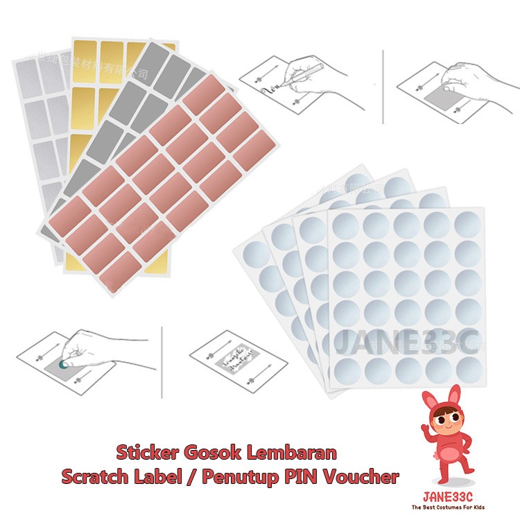 1 Sheet Of Round Scrub Label/Square Scrub Label/Scratch Label/Sheet ...