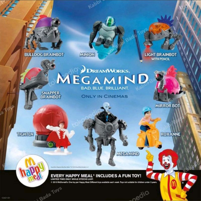 MCD MCDONALD'S HAPPY MEAL TOYS & MEGAMIND FIGURES | Shopee Philippines