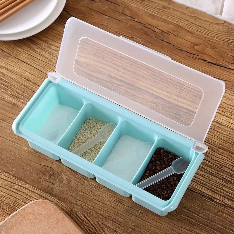4-In-1 Kitchen Spice Rack 4-Section Rectangular Kitchen Spice Rack ...