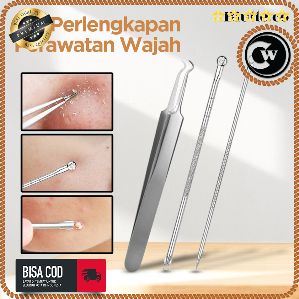 3PCS Acne and Blackhead Cleaning Tools Free Storage Box | Shopee ...