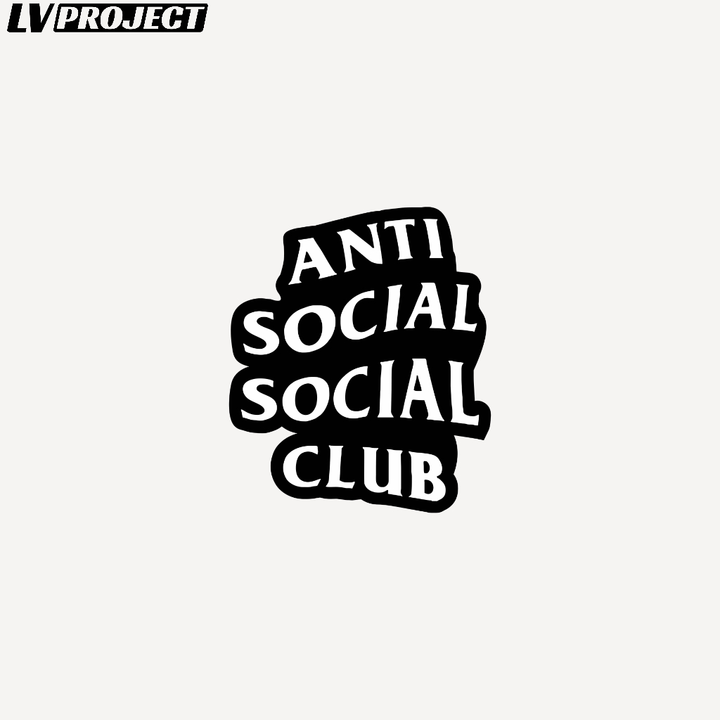 Assc Logo Sticker Vinyl Glossy Waterproof Anti Social Social Club ...