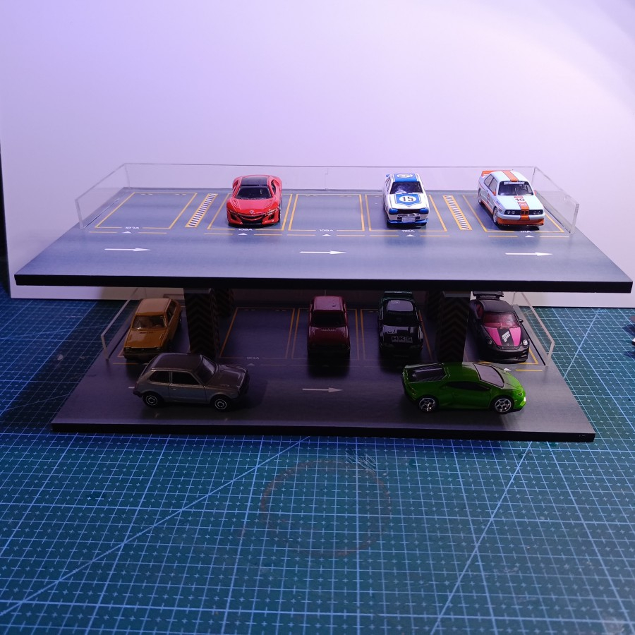 Diorama lot Parking diecast Scale 64 hotwheels mbx minigt | Shopee ...