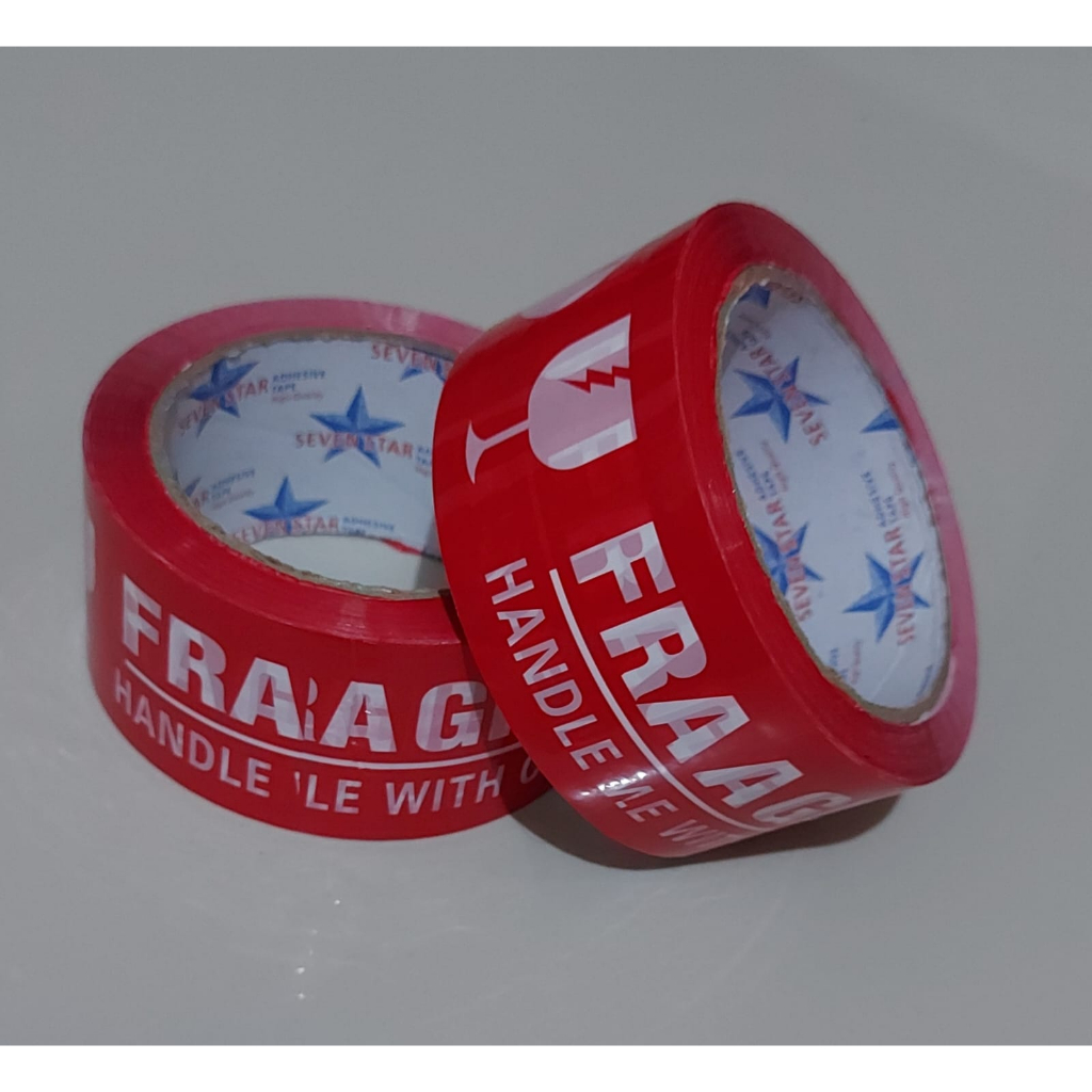 MERAH Red fragile duct tape 90 yards (45mm) | Shopee Philippines