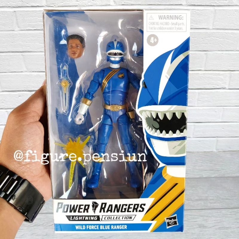 HASBRO POWER RANGERS LIGHTNING COLLECTION WILD FORCE BLUE RANGER SUPER ...