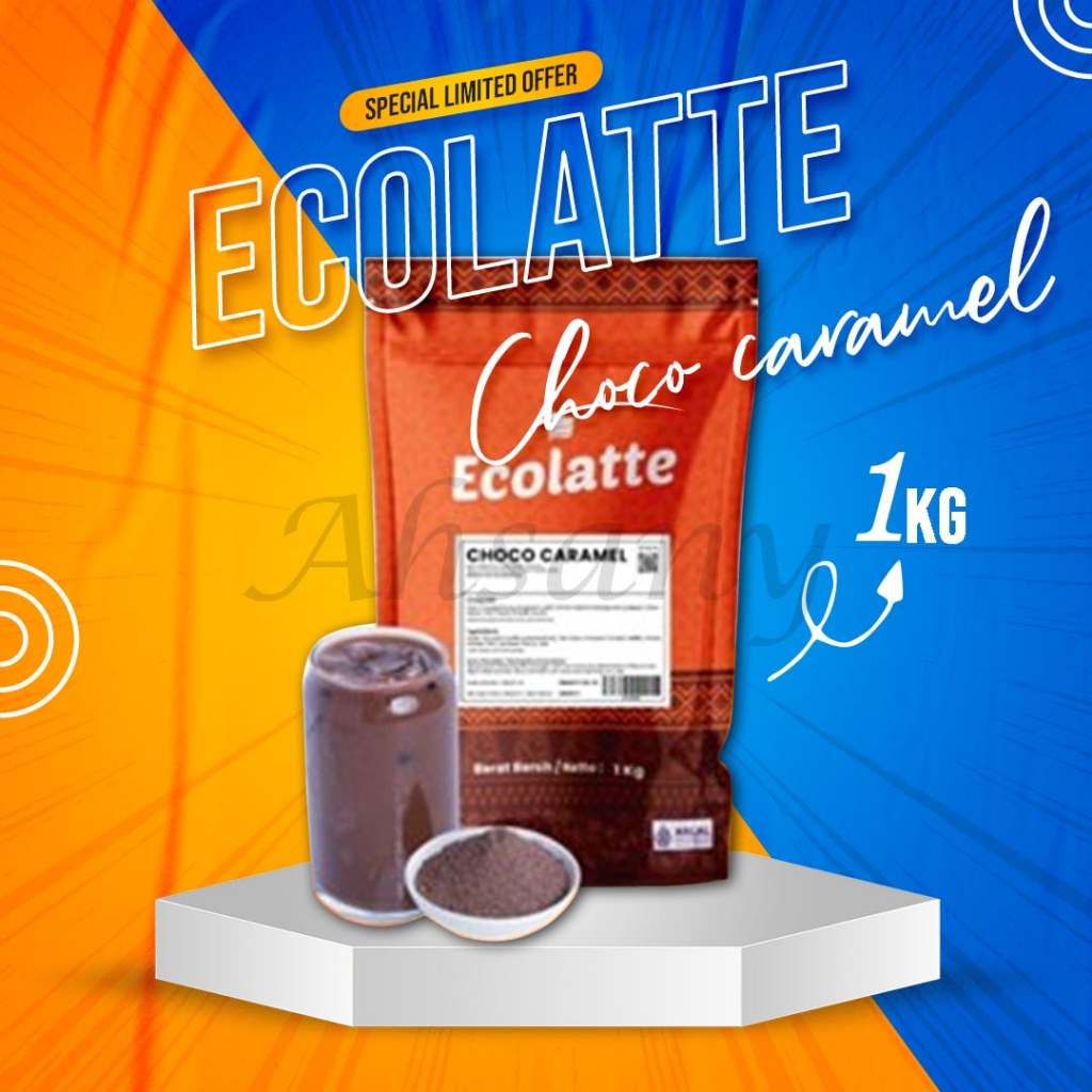 Choco Caramel Chocolate Drink Powder Premium Powder Drink Assorted Flavors Ecolatte 1kg Shopee