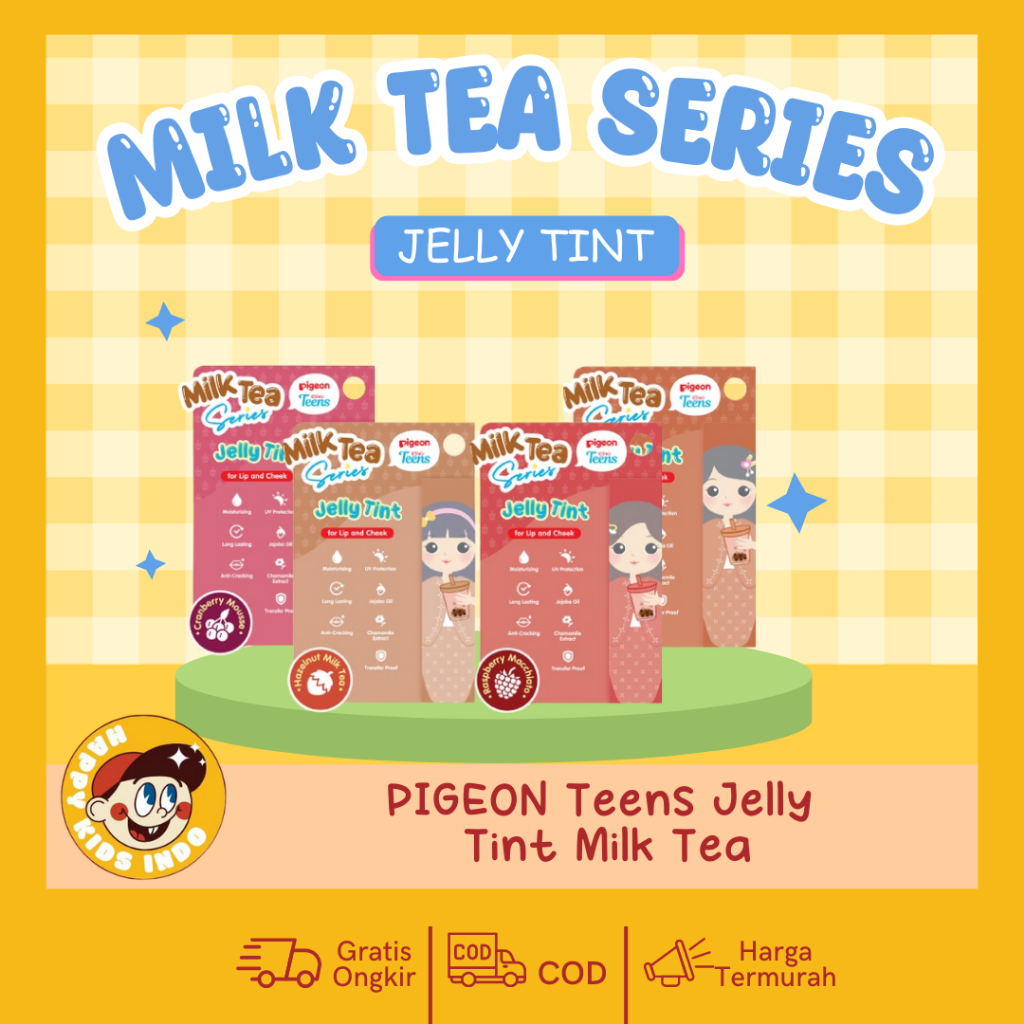 Pigeon TEENS JELLY TINT Bpom Lip Moisturizer Milk tea series Lip