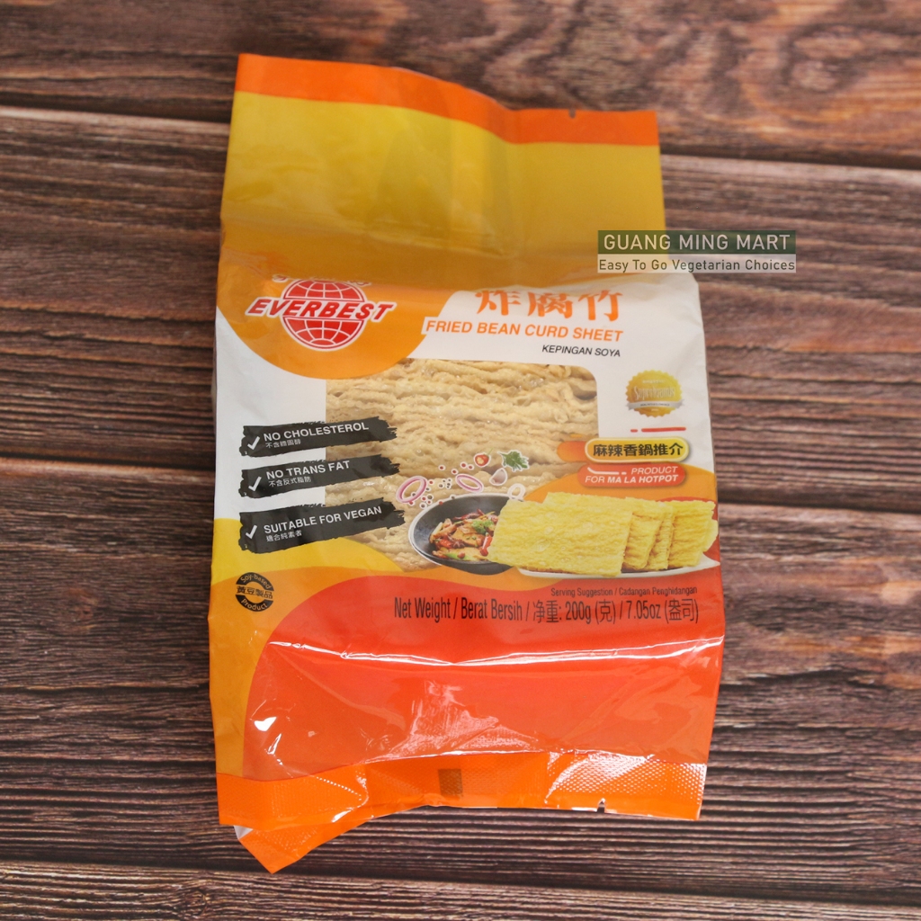 Everbest FRIED BEAN CURD SHEET 200G/soybean Chips/VEGAN Shopee