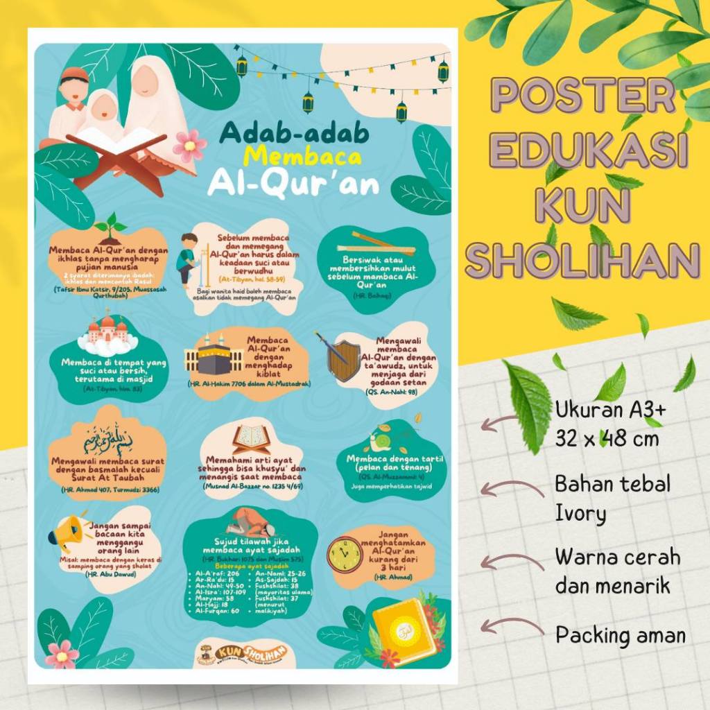Adab Poster for Reading the Koran | Shopee Philippines