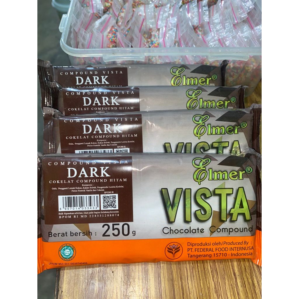 Elmer COMPOUND VISTA FESTIVAL 250gram ELMER Chocolate Bar Shopee