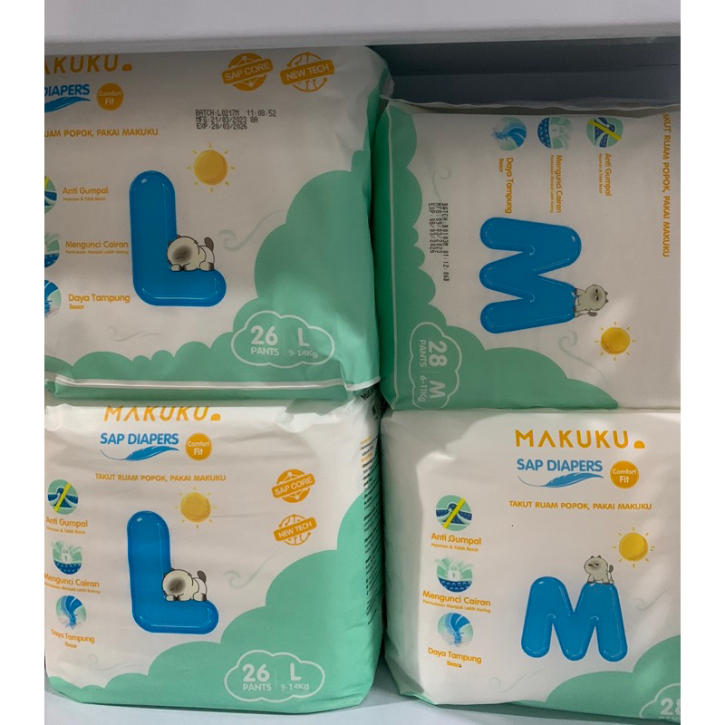 Makuku SAP Diapers Pants NB S M L XL READY READY To Send | Shopee ...