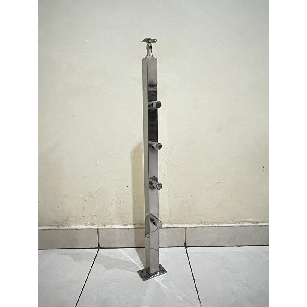 P-01 SUS 201 Stainless Stair Railing Pole Glossy | Shopee Philippines