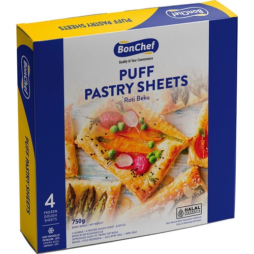 Bon CHEF Puff Pastry / Instant Danish Pastry Sheet 750 grams NO ...