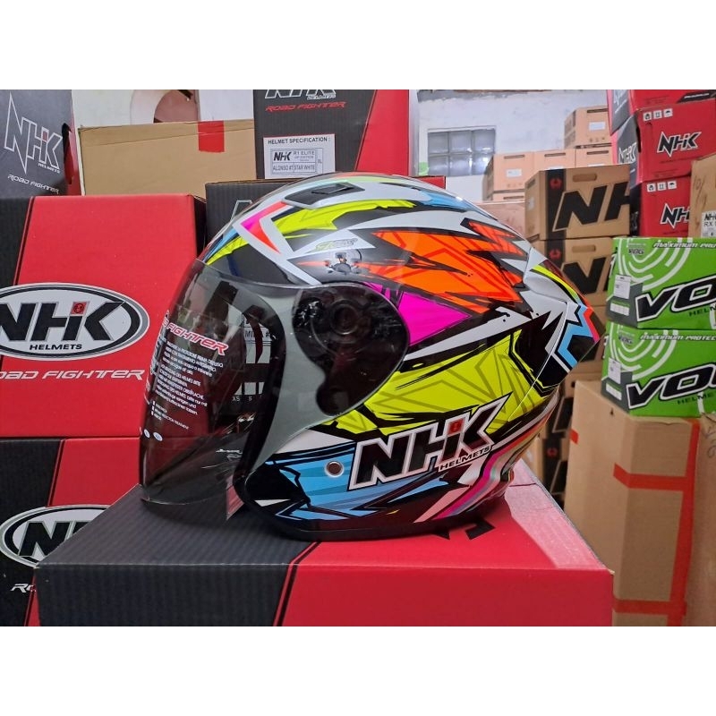 NHK R1 MAX HELMET #7 ALONSO NEW HALF FACE MOTIF ORIGINAL PRODUCT ...