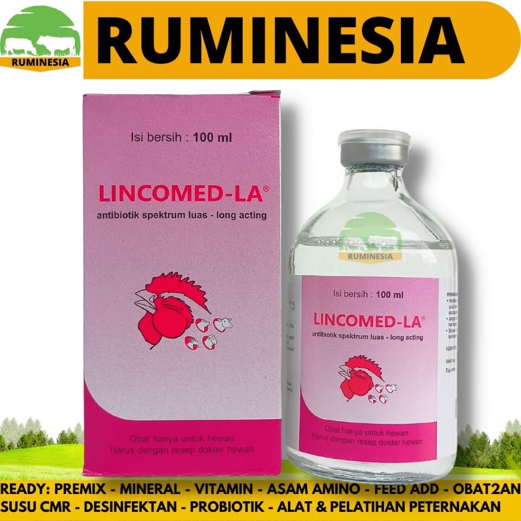 Lincomed LA 100ml - Antibiotic Large Animal Cow Goat Sheep Replacement ...