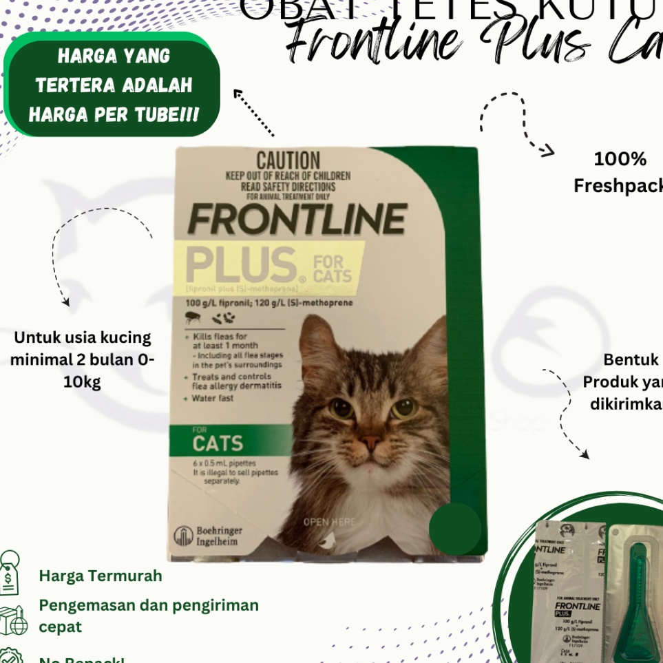 Special cut 4v9Uj FRONTLINE PLUS CAT FLEA DROPS | Shopee Philippines