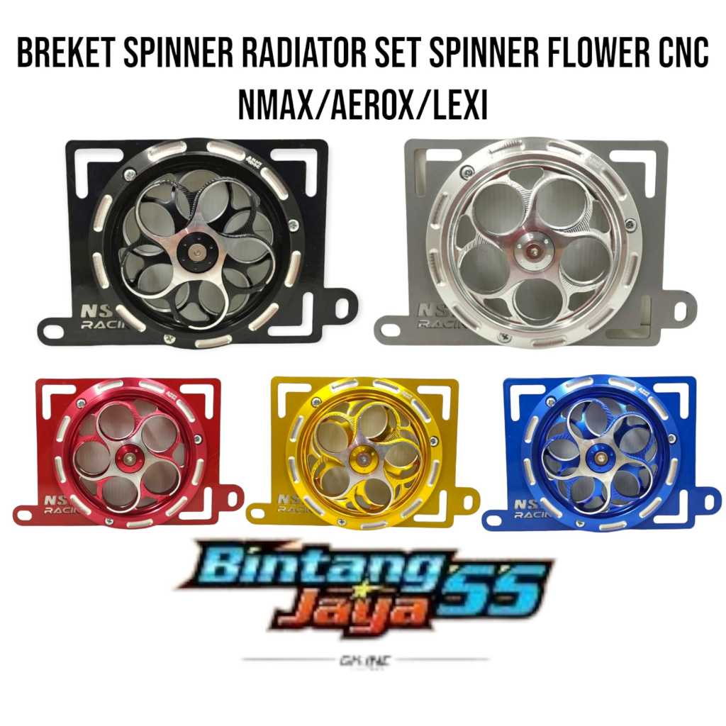 Bracket SPINNER RADIATOR NSB SET SPINNER FLOWER CNC FULL CNC PNP NMAX ...