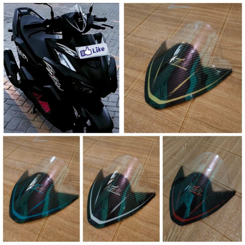 Winsild/visor new vario 160 cbs carbon aizen catur free double tape