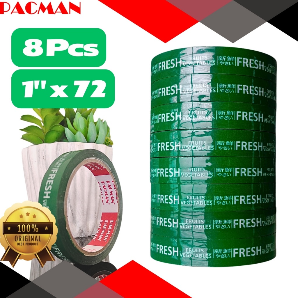 8 pcs / 1 slop fresh vegetable Masking Tape 1 inch x 72 fruit tape ...