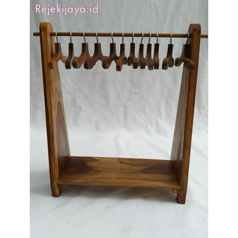 DOLL CLOTHES RACK / TOYS WOODEN CLOTHES RACK / LABUBU CLOTHES RACK ...