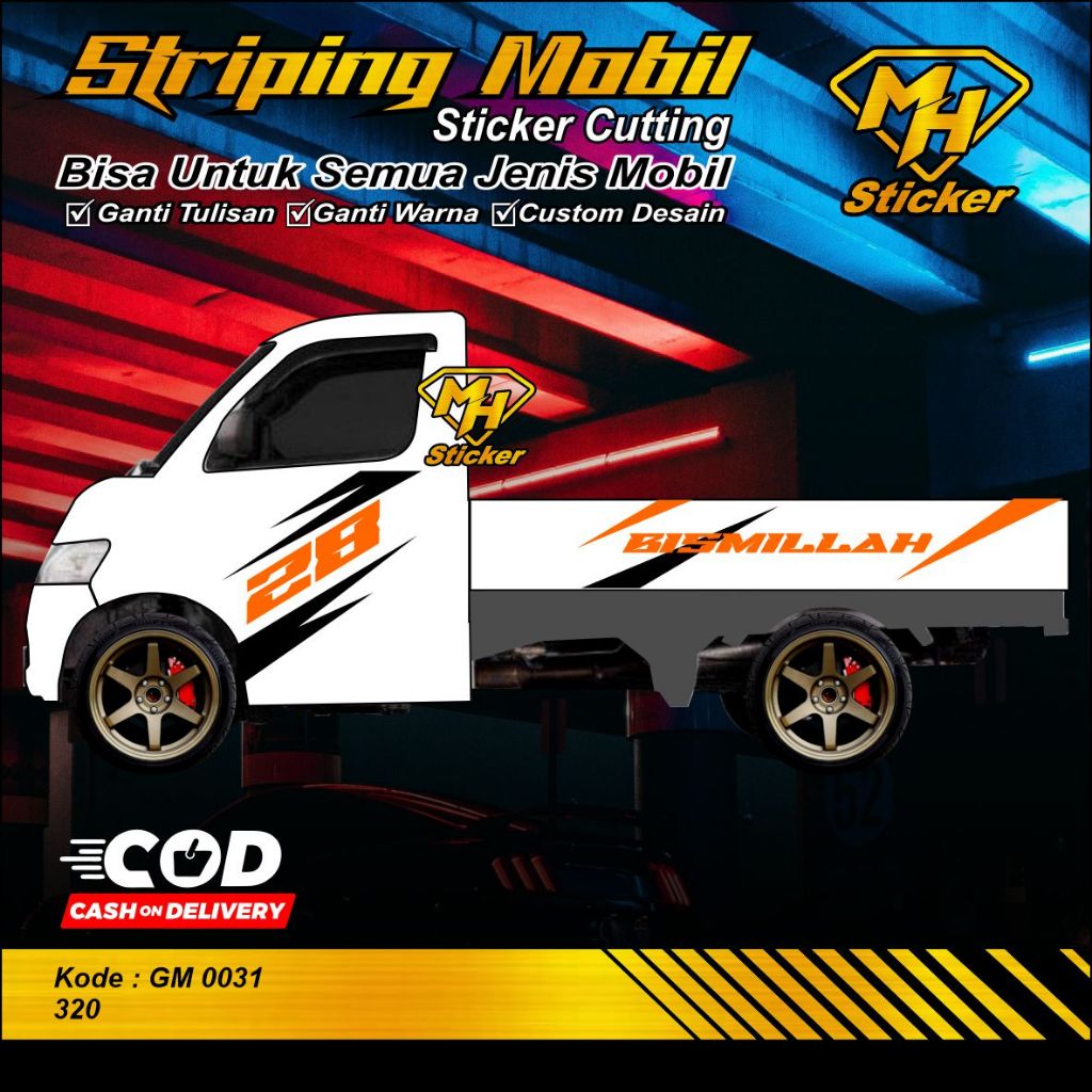 Latest cutting stickers for mitsubishi L300 pick up car Suzuki APV pick ...