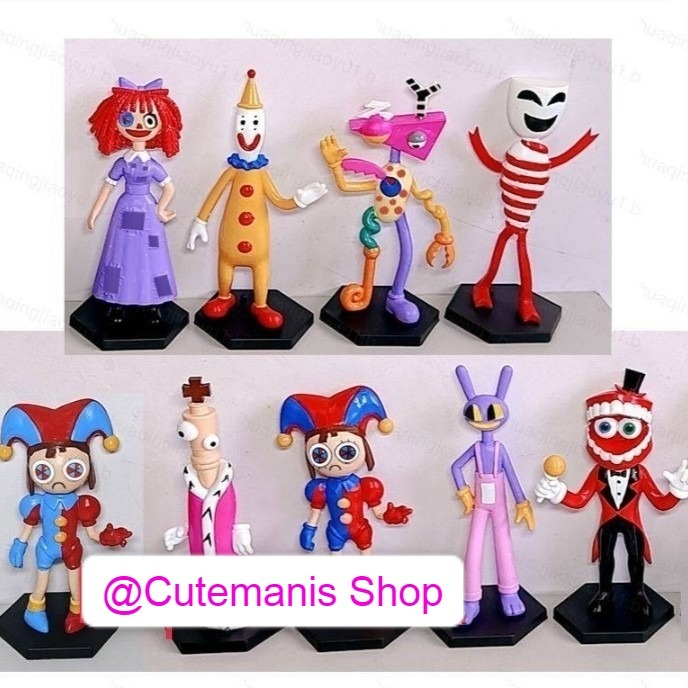 The Amazing Digital Circus Action Figure Set of 9 Pcs Pomni Jax Gangle ...