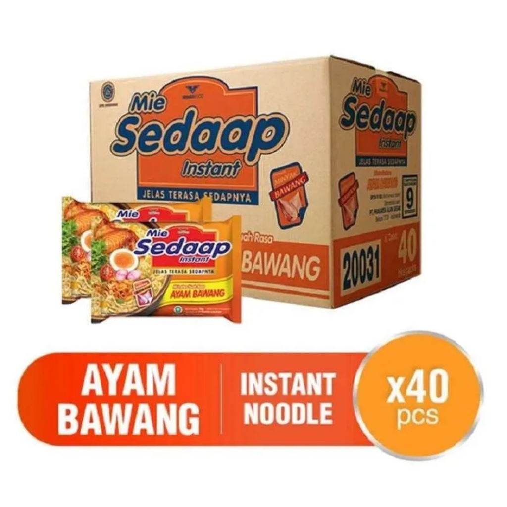 Instant Noodles Sedaap Chicken Onion 1 Carton Box 40pcs 70gr Mie Sedap ...