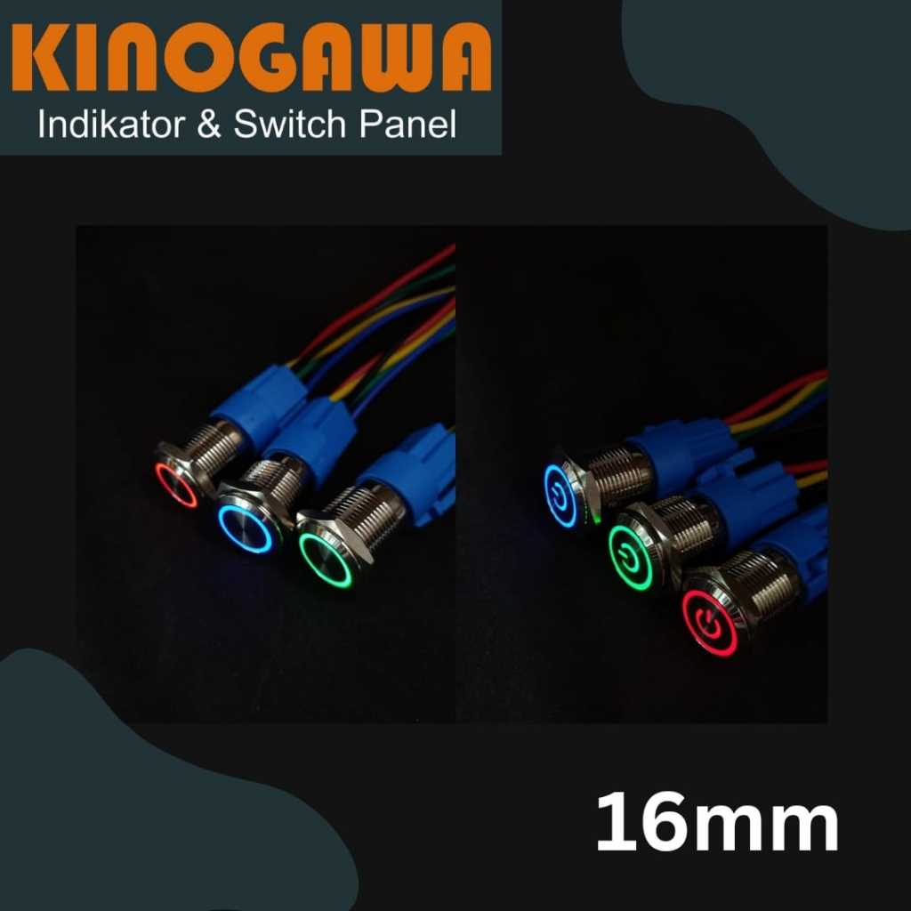 TOMBOL 16mm Metal Push Button - Iron Button - 220V 24V On-Off Switch ...