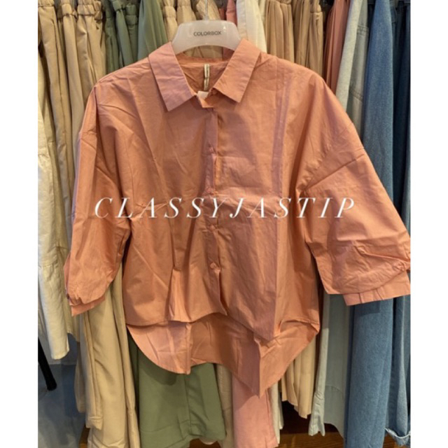 KEMEJA Colorbox Blouse Balloon Sleeve 3/4 Dusty Pink Shirt Colorbox ...
